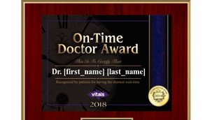 On-Time Physician Award - 2018